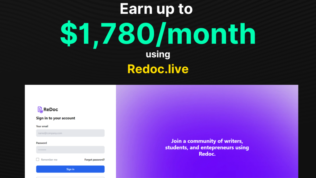 redoc.live side hustle ideas